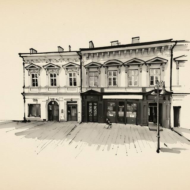 Ilustrační kresba: Hotel 28