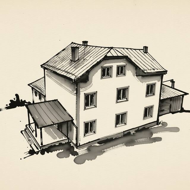 Ilustrační kresba: Penzion Střela Krucemburk