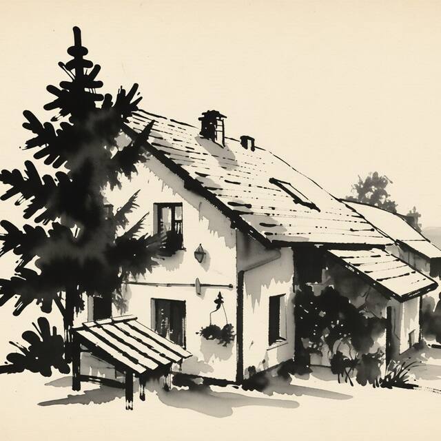 Ilustrační kresba: U Tří Koček