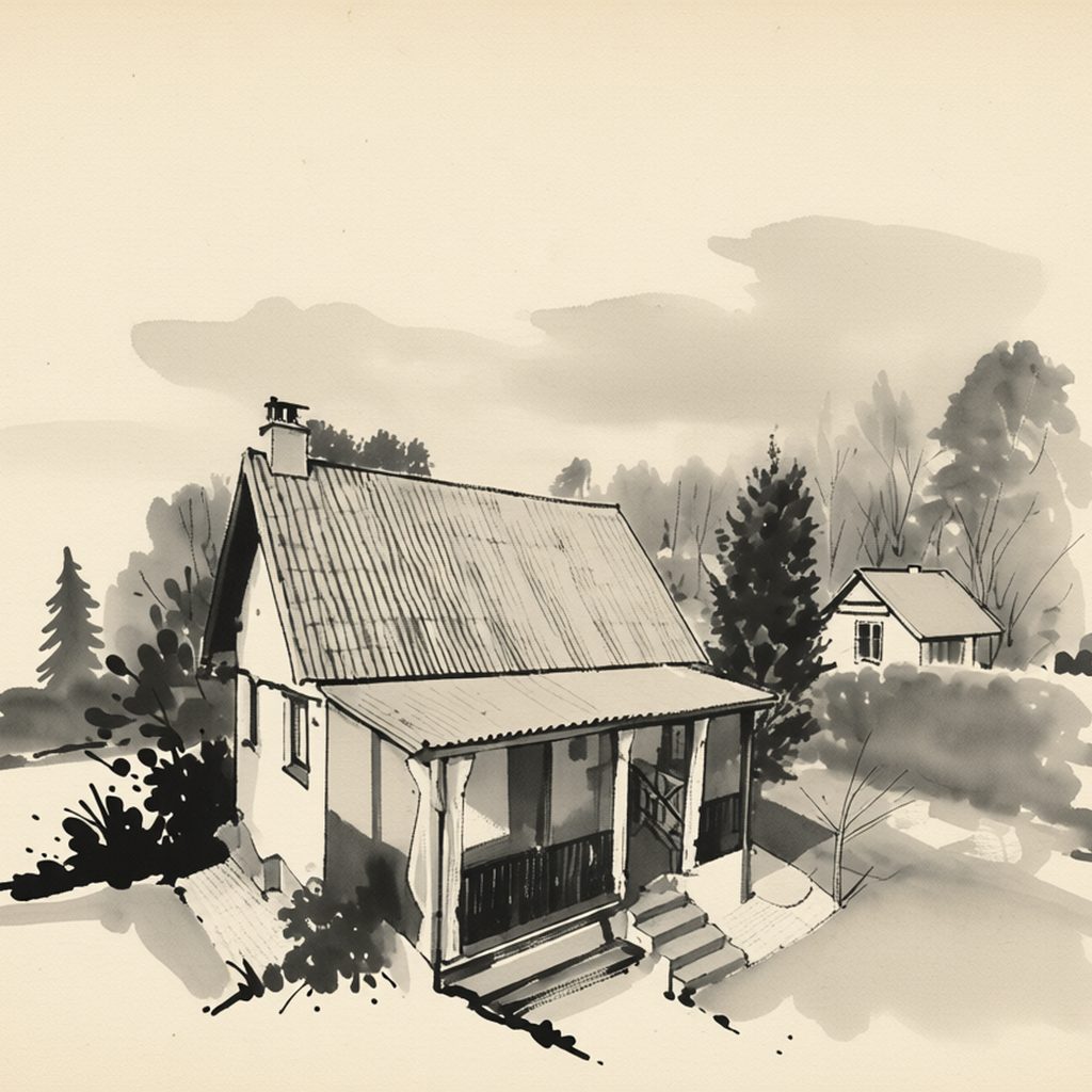 Ilustrační kresba: Chata U Smolíků