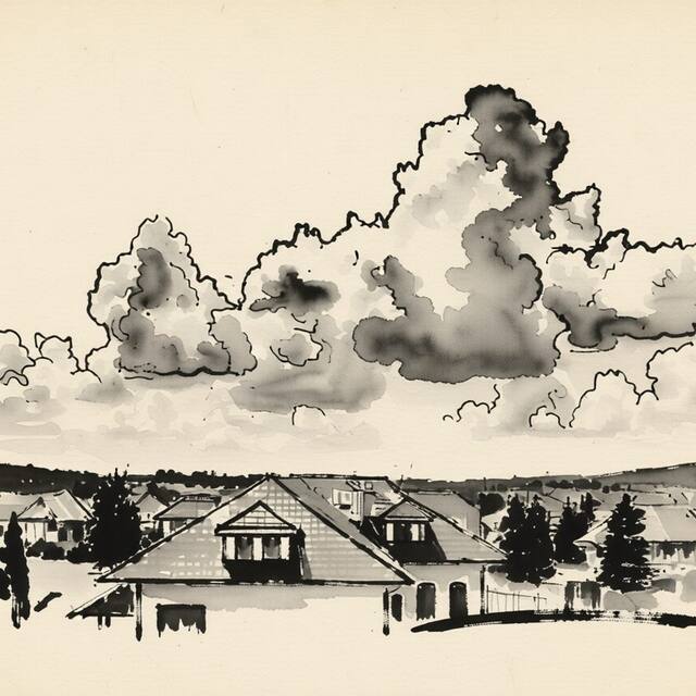 Ilustrační kresba: Ubytování u Smolíků
