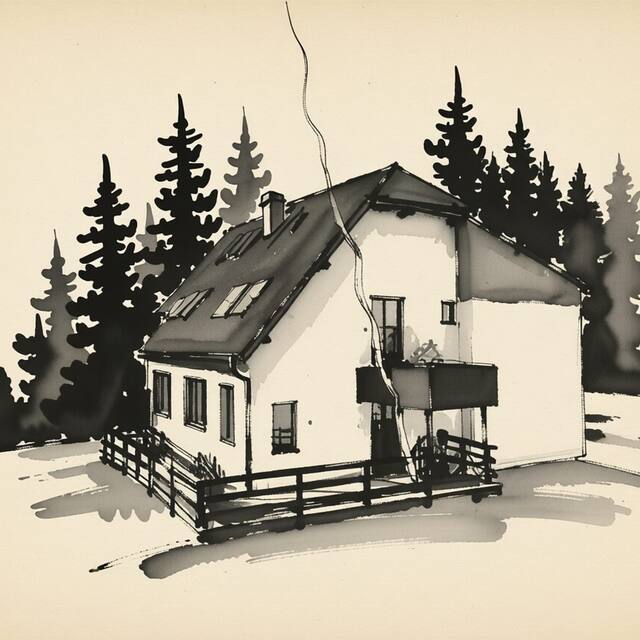 Ilustrační kresba: Penzion Na Lůkách
