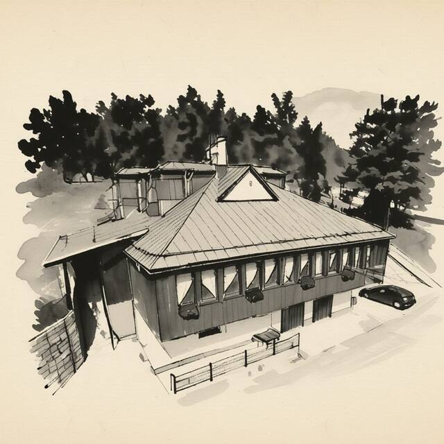 Ilustrační kresba: Penzion Vyhlídka Janovičky