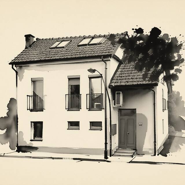 Ilustrační kresba: Apartmány Sofia