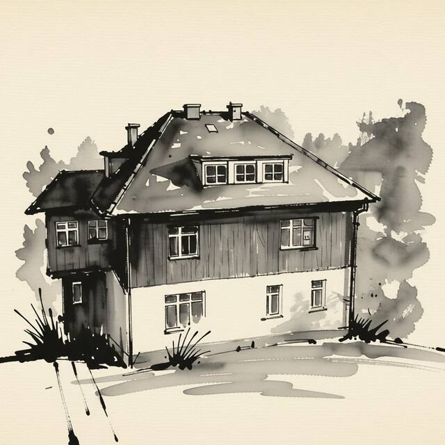 Ilustrační kresba: Venkovské apartmá Tiché pastviny