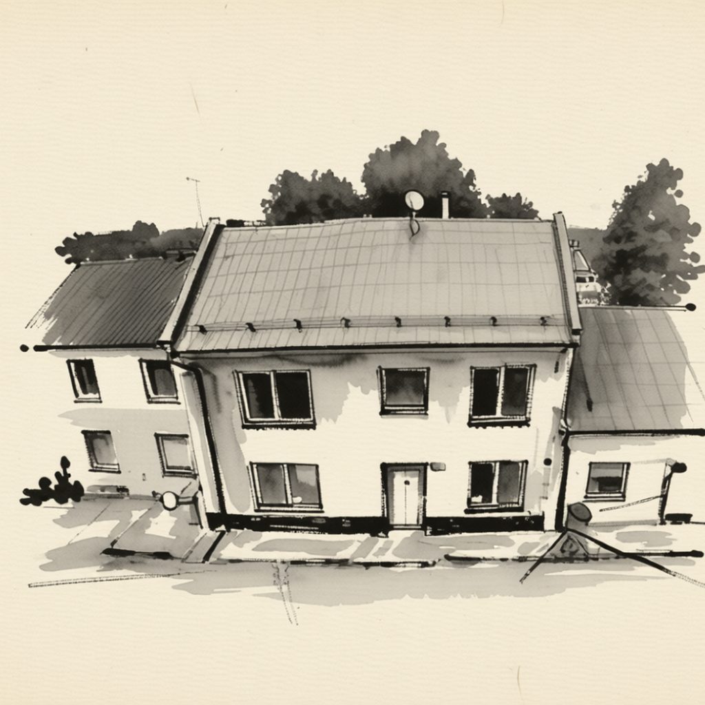 Ilustrační kresba: Sausage dog's apartmány