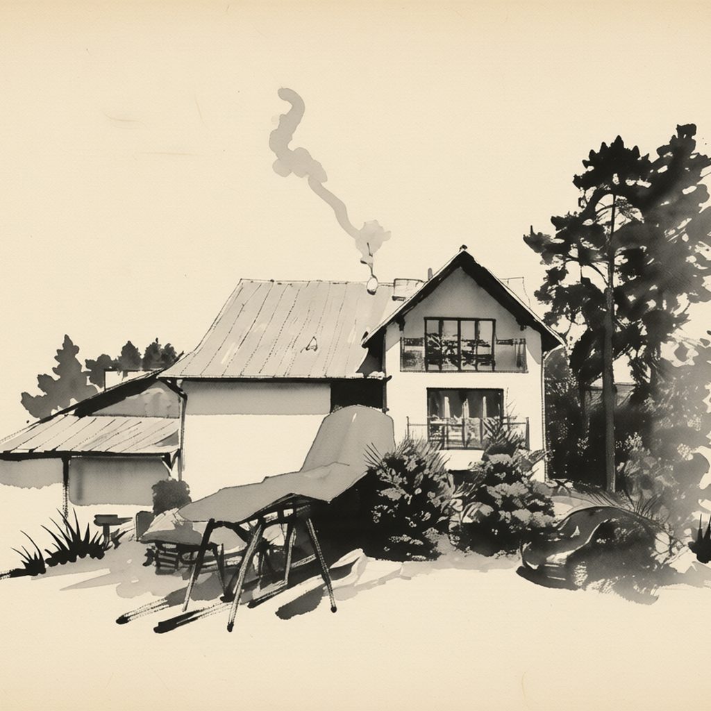 Ilustrační kresba: Penzion Almi
