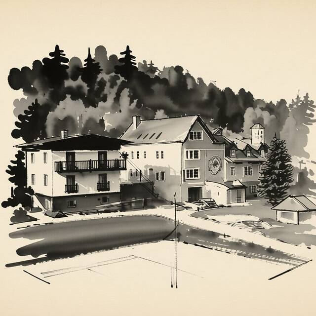 Ilustrační kresba: Penzion Anita