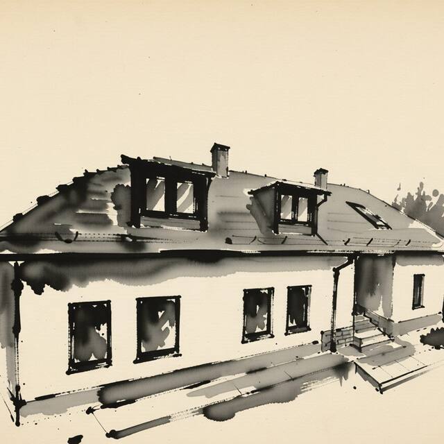 Ilustrační kresba: Hotel Jestřábí