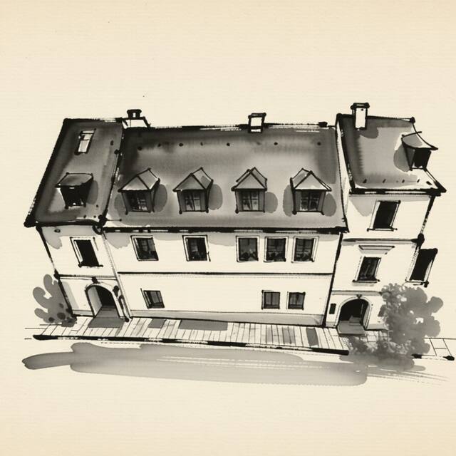 Ilustrační kresba: Hotel Ennius
