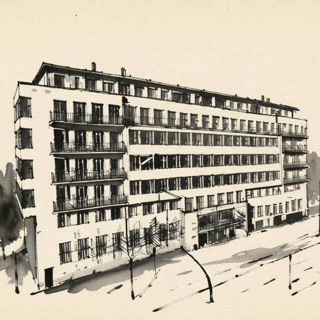 Ilustrační kresba: Hotel Akcent
