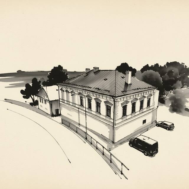 Ilustrační kresba: Hotel a restaurace Krakonoš