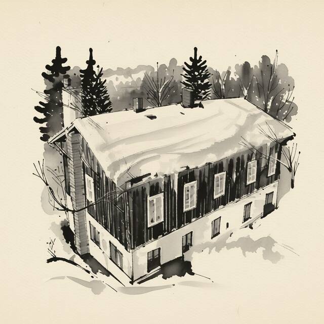Ilustrační kresba: Horská chata RADOST