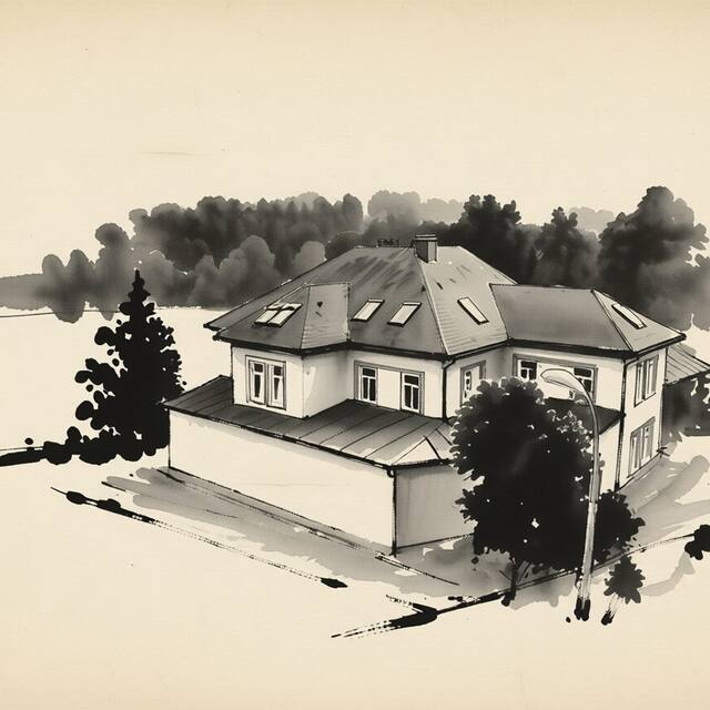 Ilustrační kresba: Penzion Breuer