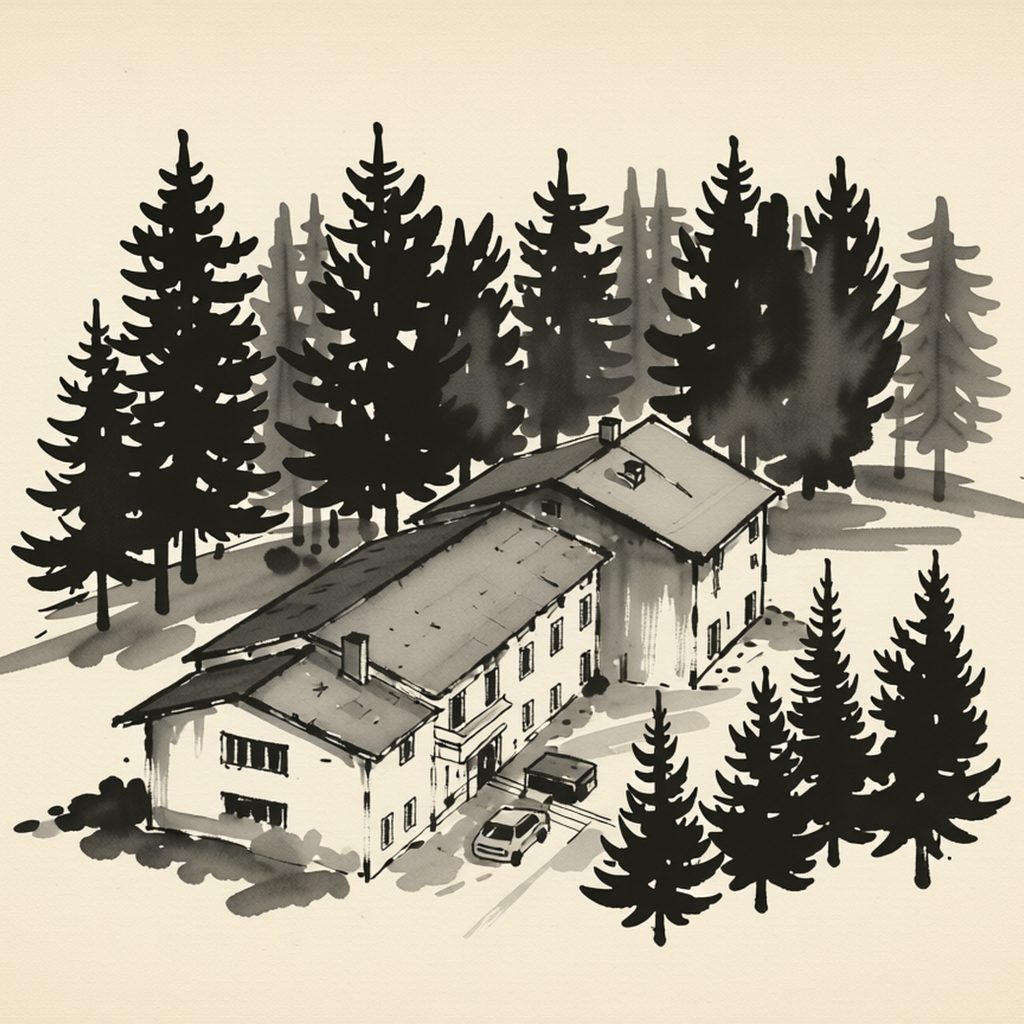 Ilustrační kresba: Penzion U Špičáku