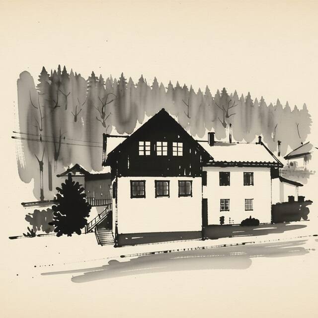 Ilustrační kresba: Chata Peklo