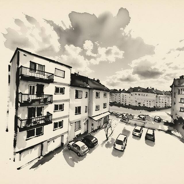 Ilustrační kresba: Apartmán Champion