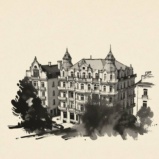 Ilustrační kresba: Marienbad Apartment