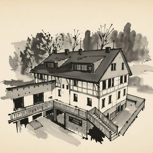 Ilustrační kresba: Penzion Arnika