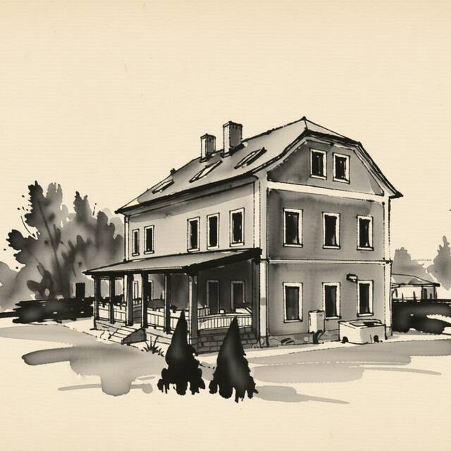 Ilustrační kresba: Apartmány Stará Škola