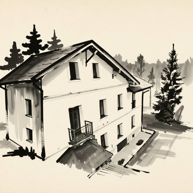 Ilustrační kresba: Penzion Pegas Depoltovice