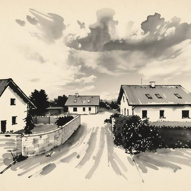 Ilustrační kresba: Apartmány Rovensko