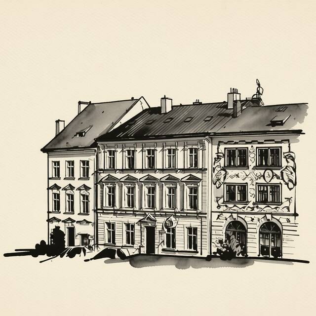Ilustrační kresba: Rezidence Znojmo SPA Privat wellness