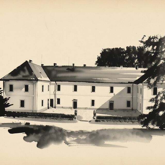 Ilustrační kresba: Zámecký pivovar
