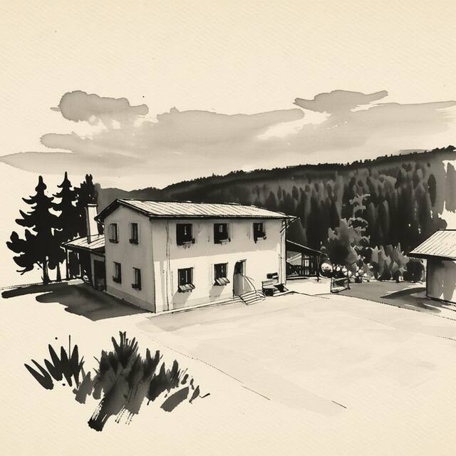 Ilustrační kresba: Pension Popelka