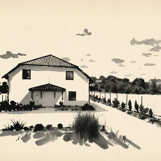 Ilustrační kresba: Penzion Pod Slunečnou