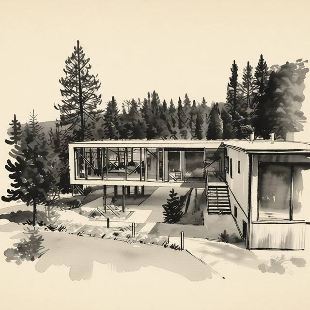 Ilustrační kresba: Hotel & Garden U Holubů