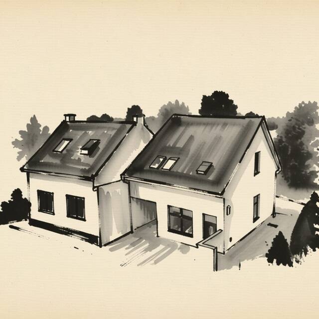Ilustrační kresba: Ubytování Penzion Morava
