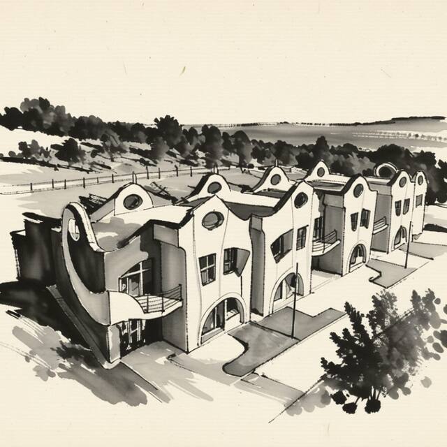 Ilustrační kresba: Opilé Sklepy