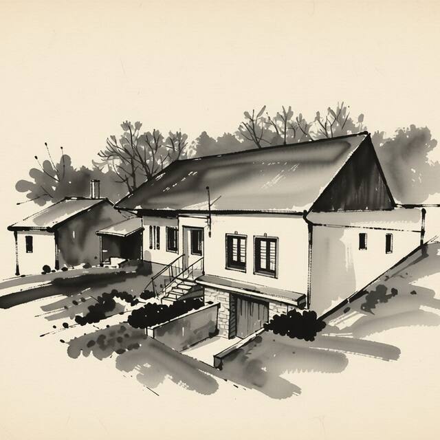 Ilustrační kresba: Penzion Na Třeťasu