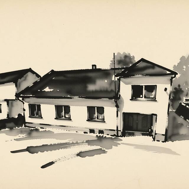 Ilustrační kresba: RODINNÉ UBYTOVÁNÍ NA MORAVĚ