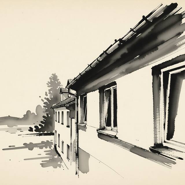 Ilustrační kresba: Ubytování U Pražáka