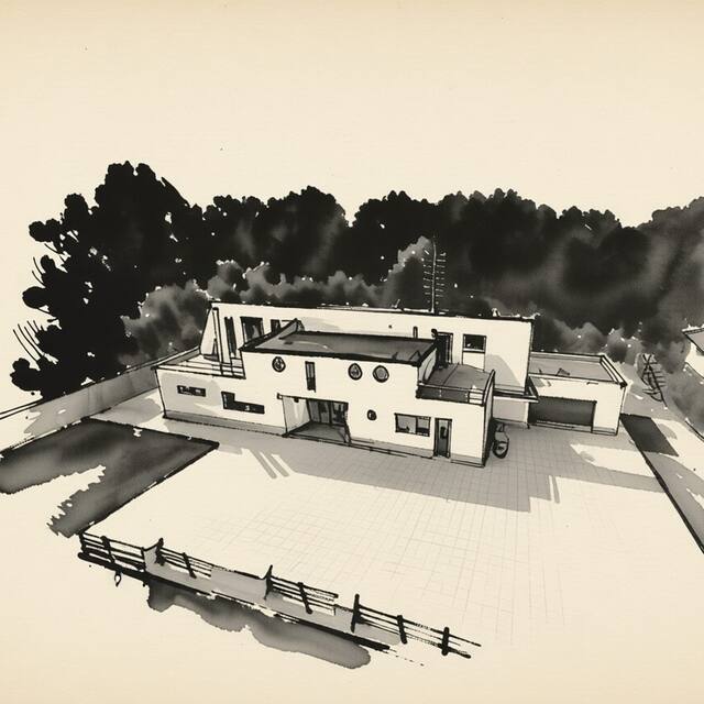 Ilustrační kresba: Vila Arca