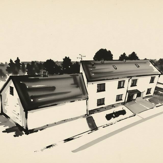Ilustrační kresba: Ubytování u Zuzy