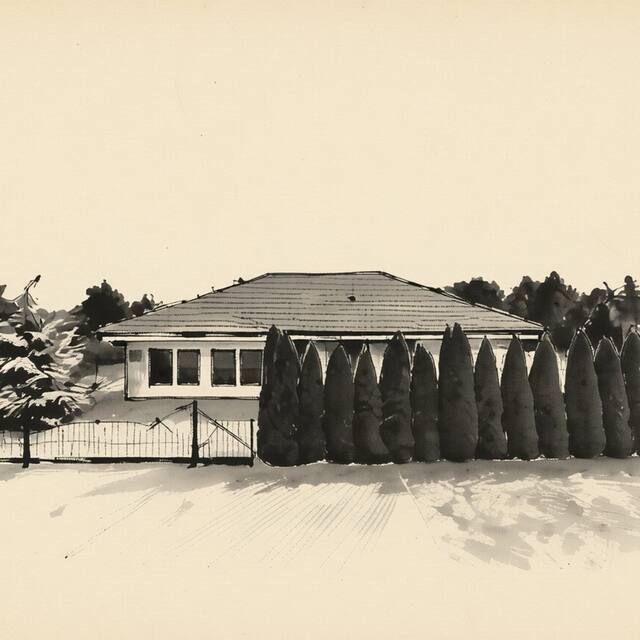 Ilustrační kresba: Hotel a vinařství Lacina