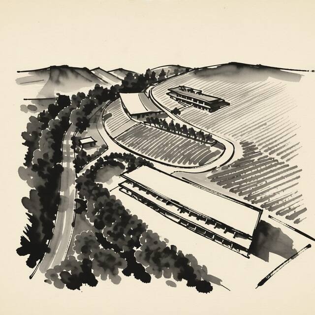 Ilustrační kresba: ARTEVINI Resort &amp; Winery - ubytování