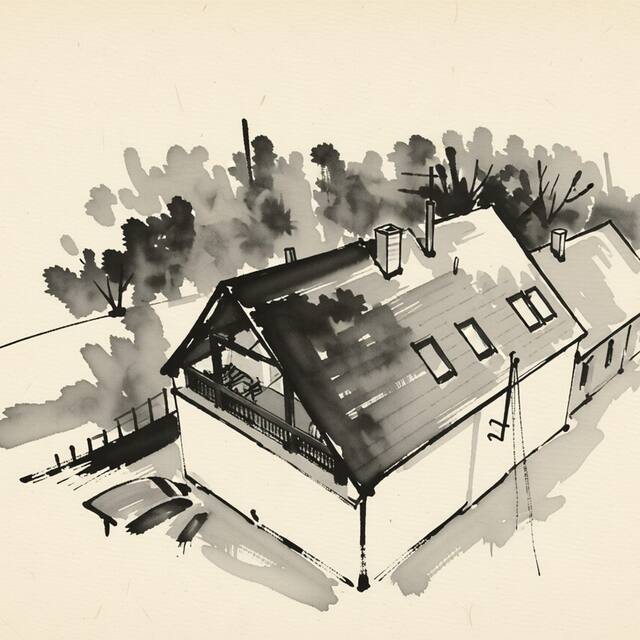 Ilustrační kresba: Vila Keltská růže