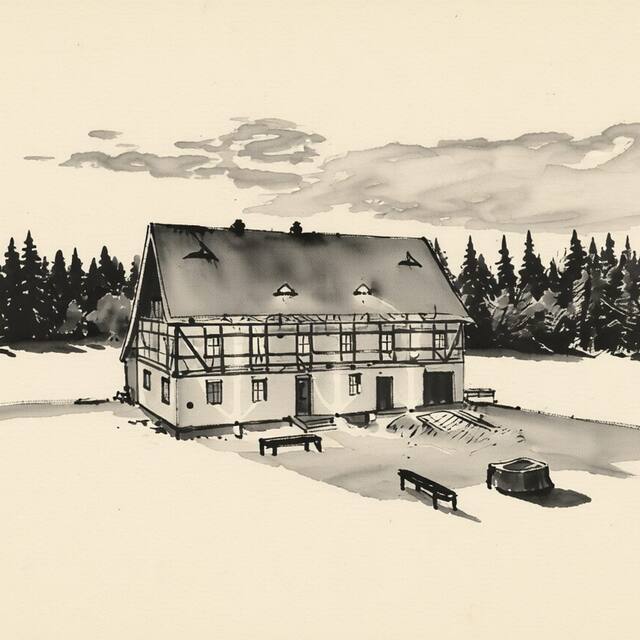 Ilustrační kresba: Horský Hotel Lesná