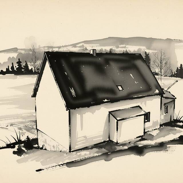 Ilustrační kresba: Ubytování do 14 let - zimní sezóna