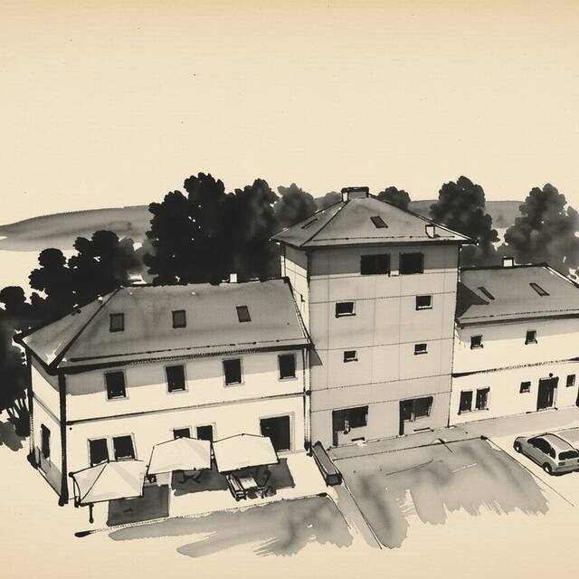 Ilustrační kresba: Wellness hotel Lihovar