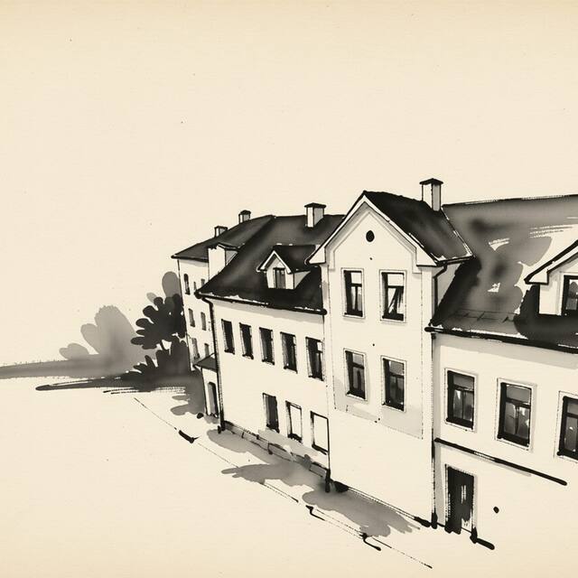 Ilustrační kresba: Penzion Radbuza