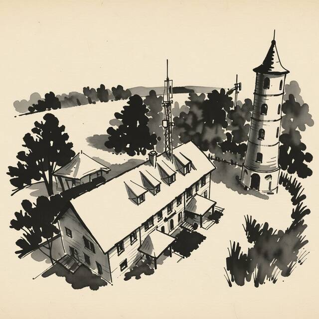 Ilustrační kresba: Hotel Jedlová hora