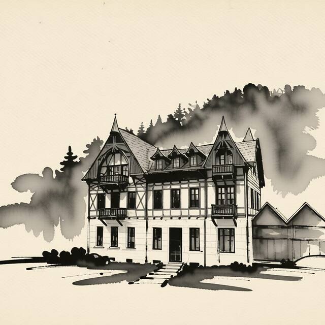 Ilustrační kresba: Hotel u Lípy**