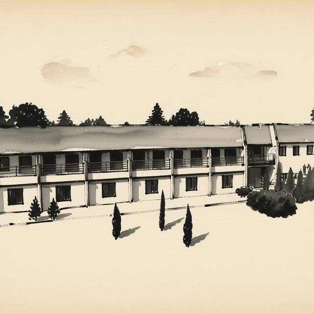 Ilustrační kresba: Hotel Fantazie