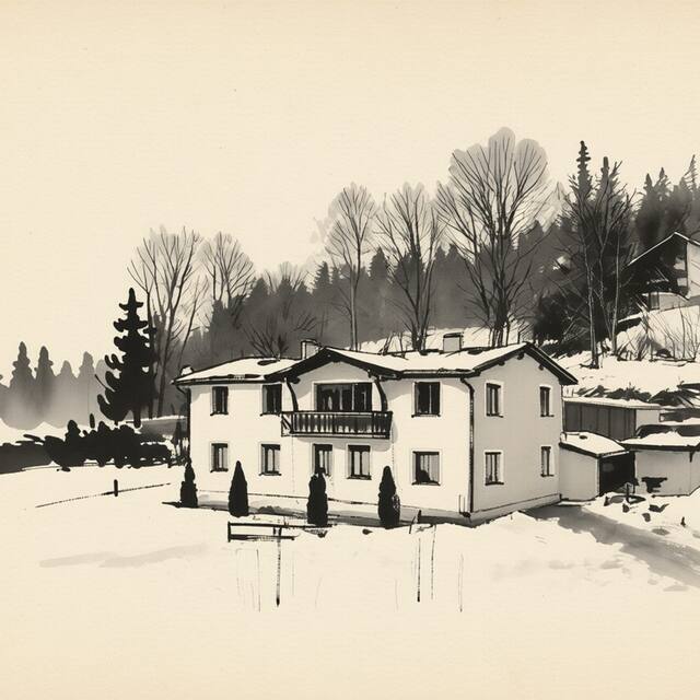 Ilustrační kresba: Pension Sněženka