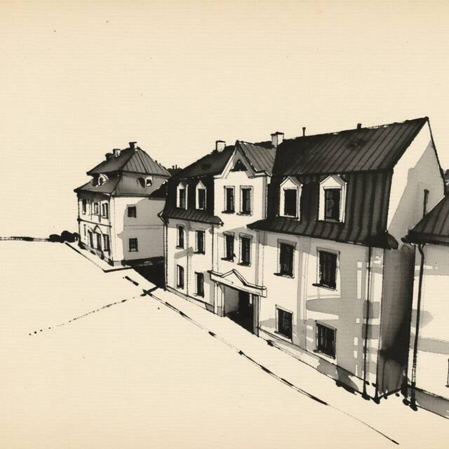 Ilustrační kresba: Apartmán Kopretina Krušné hory - Erzgebirge